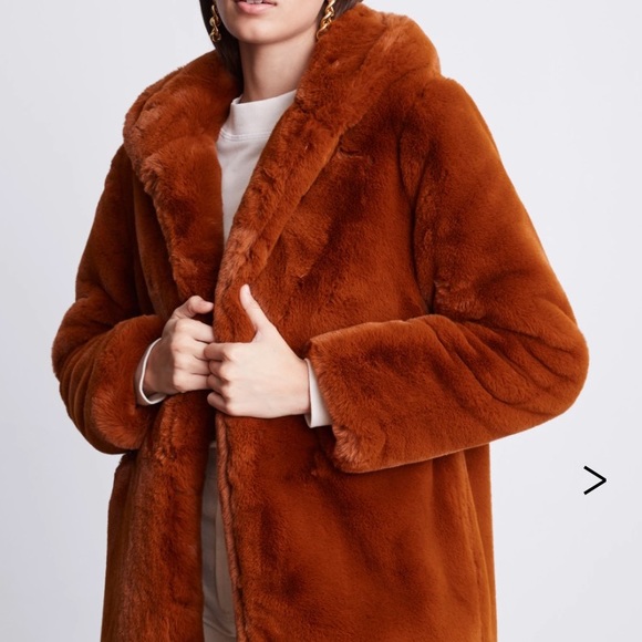 rust fur coat